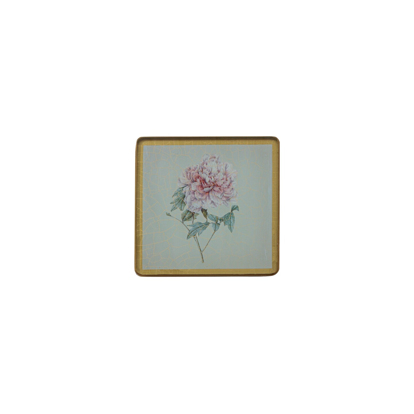 Square Coasters, Summer Flowers on Celedon   £23