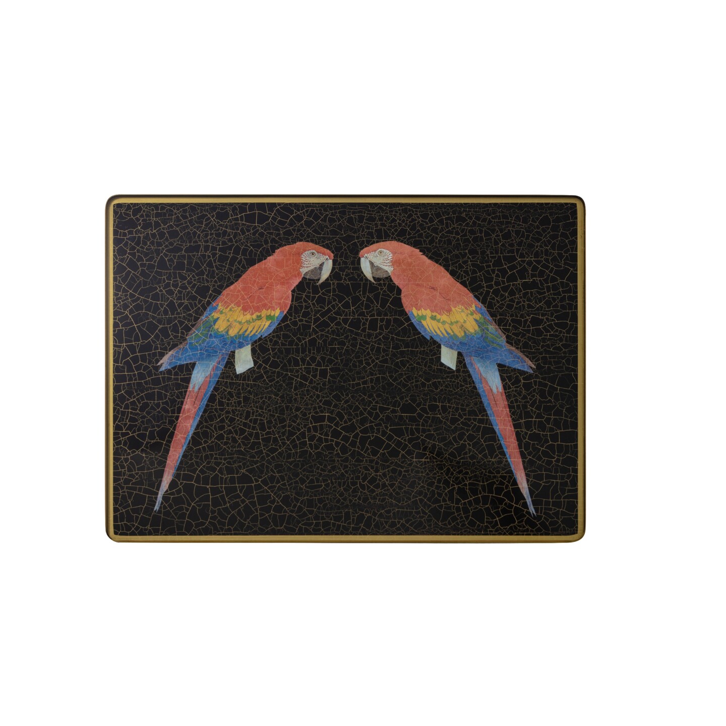Large Rectangular Tablemat, Parrots on black    £41