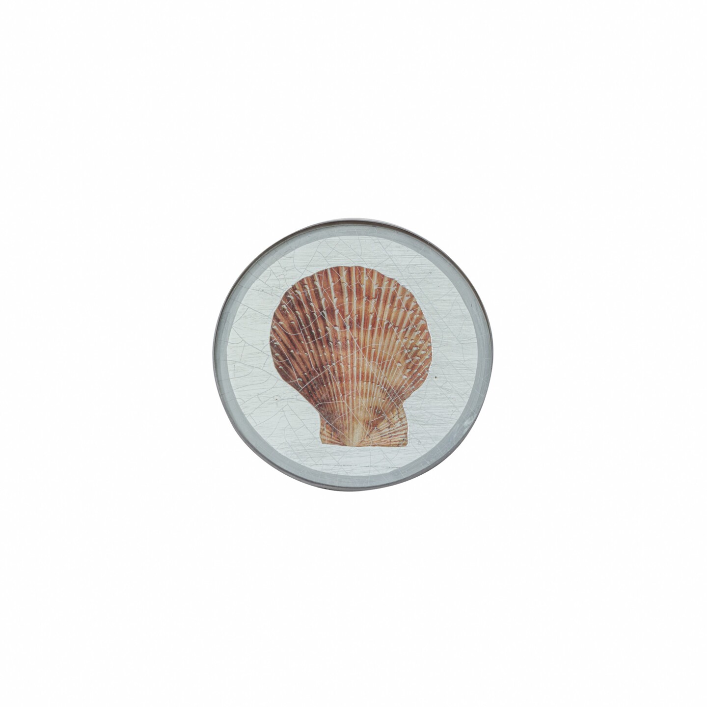 Round Coaster, Shells on silver leaf    £23