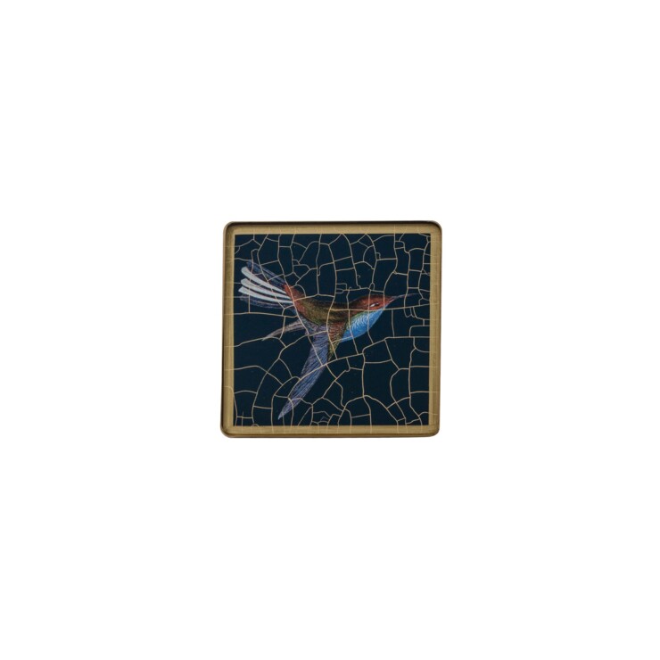 Square coaster, Hummingbird on azure blue    £23