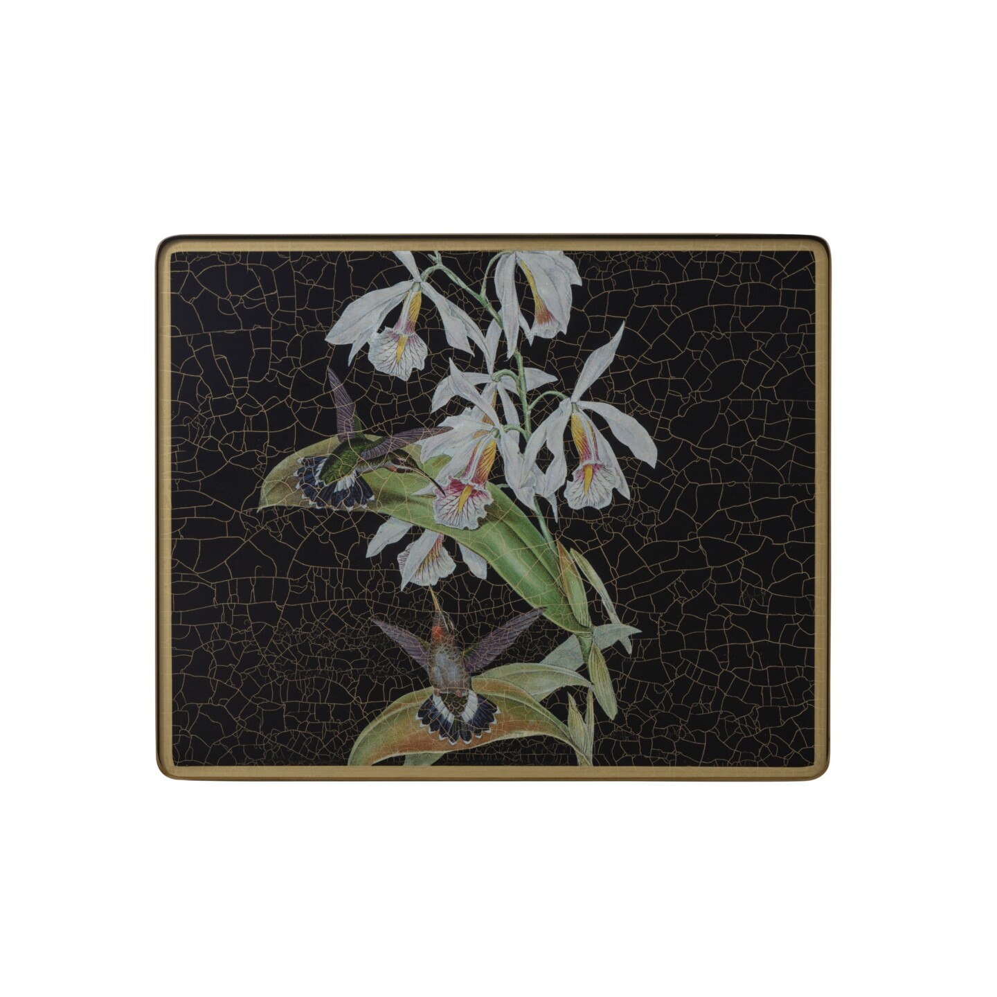 Small Tablemat, Hummingbirds on black    £37