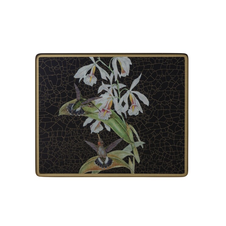 Small Tablemat, Hummingbirds on black    £37